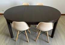 Mesa extensível IKEA + 4 Cadeiras