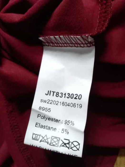 Nowa sukienka tunika M tshirt Shein Basics oversize bordo burgund 36 S