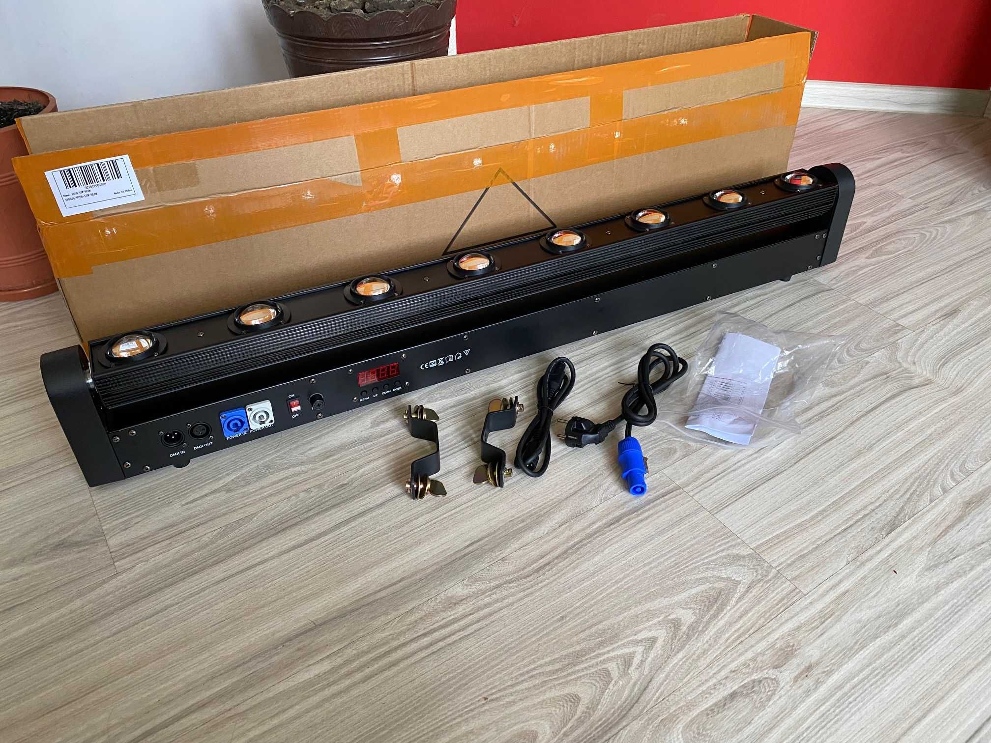 LED Bar 8x12W RBW 4in1 Beam Moving Head -2 sztuki ruchomych belek