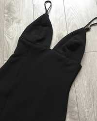 Платье черное силуетное H&M