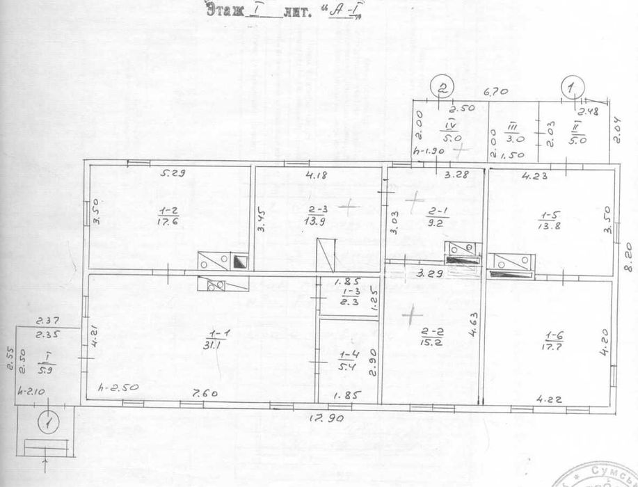 Одноповерхова будівля 43,3 м2, 0,01 га, с. Великий Бобрик