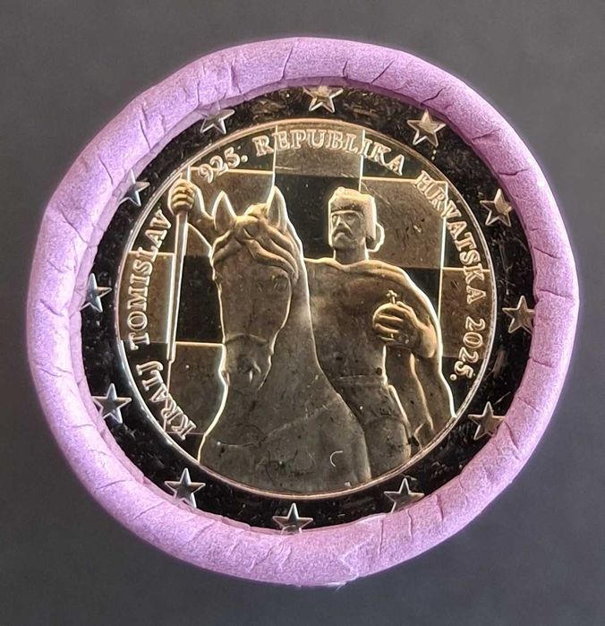 Croácia - moeda de 2€ 2025 (Rei Tomislav)