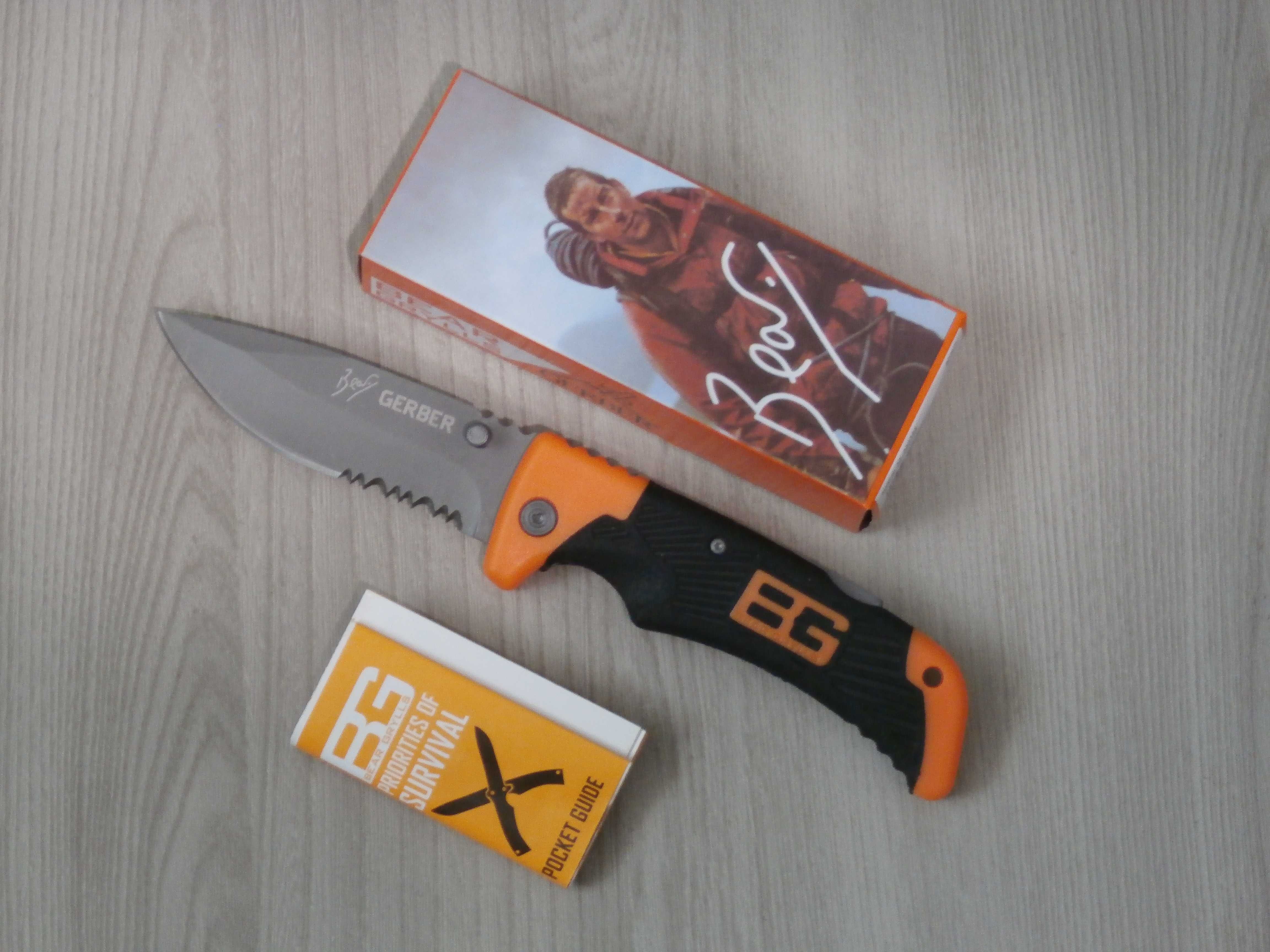 Туристичний складний ніж Gerber Bear Scout 18.5см Серейтор,кліпса