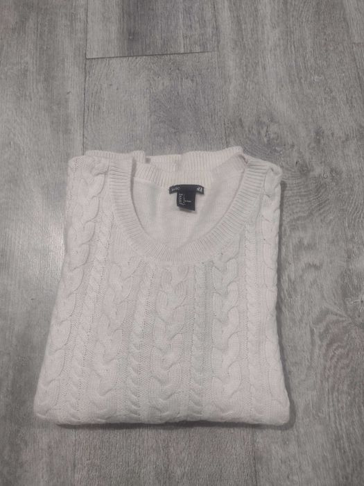 Sweter w warkocze H&M r. L