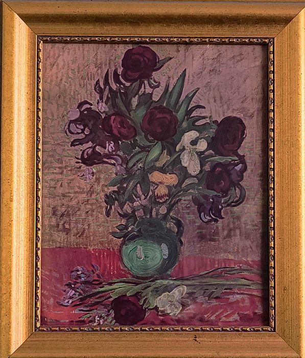 Obraz "Kwiaty" Van Gogha - reprodukcja  za  szkłem
