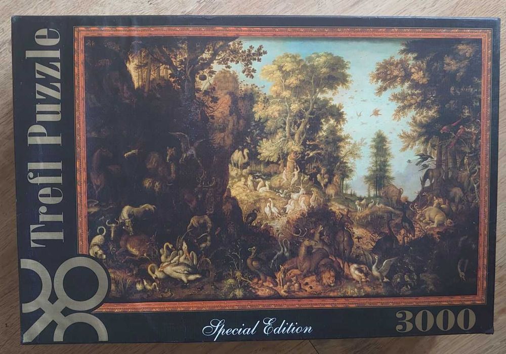 Puzzle Trefl 3000 - Adam i Ewa w raju (Roelandt Savery)  UNIKAT