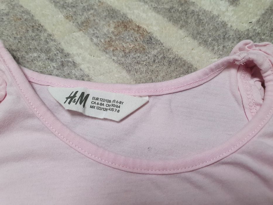 Zestaw 2 szt. 2-pack bluzka letnia bez rękawów H&M 122/128 bdb stan