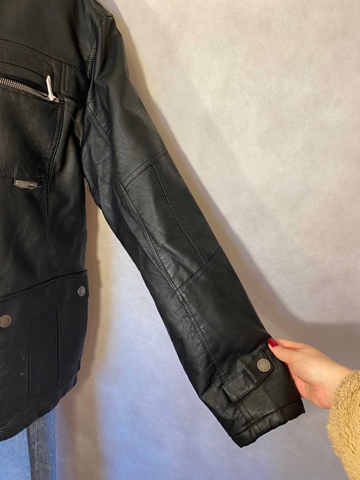 Nowa kurtka męska skórzana skajka czarna przejściowa 52/ XL na wiosnę