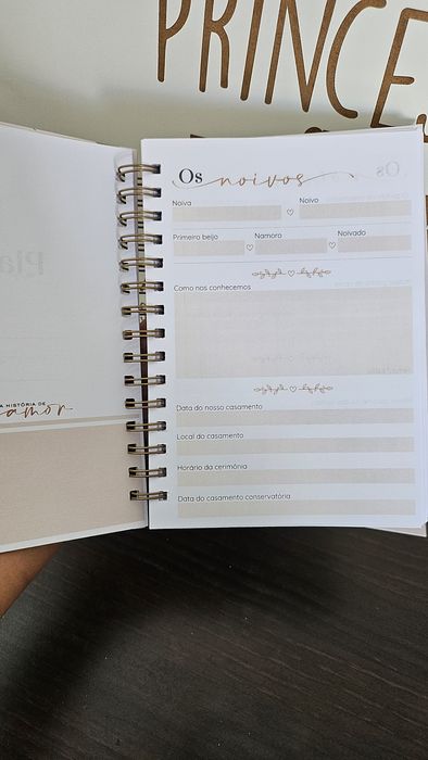 Agenda planner noiva
