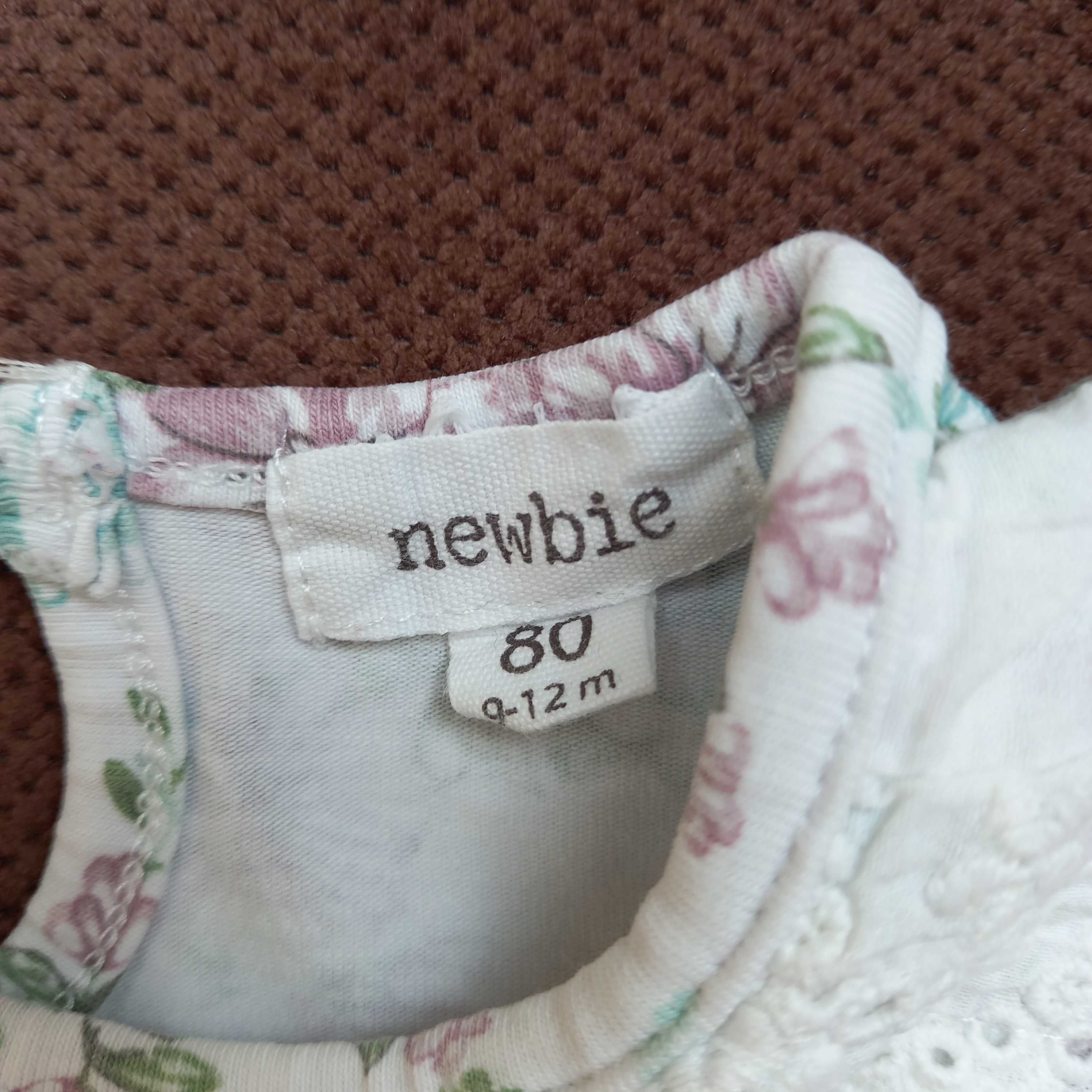 Body newbie z koronką, dziewczynka, r. 80