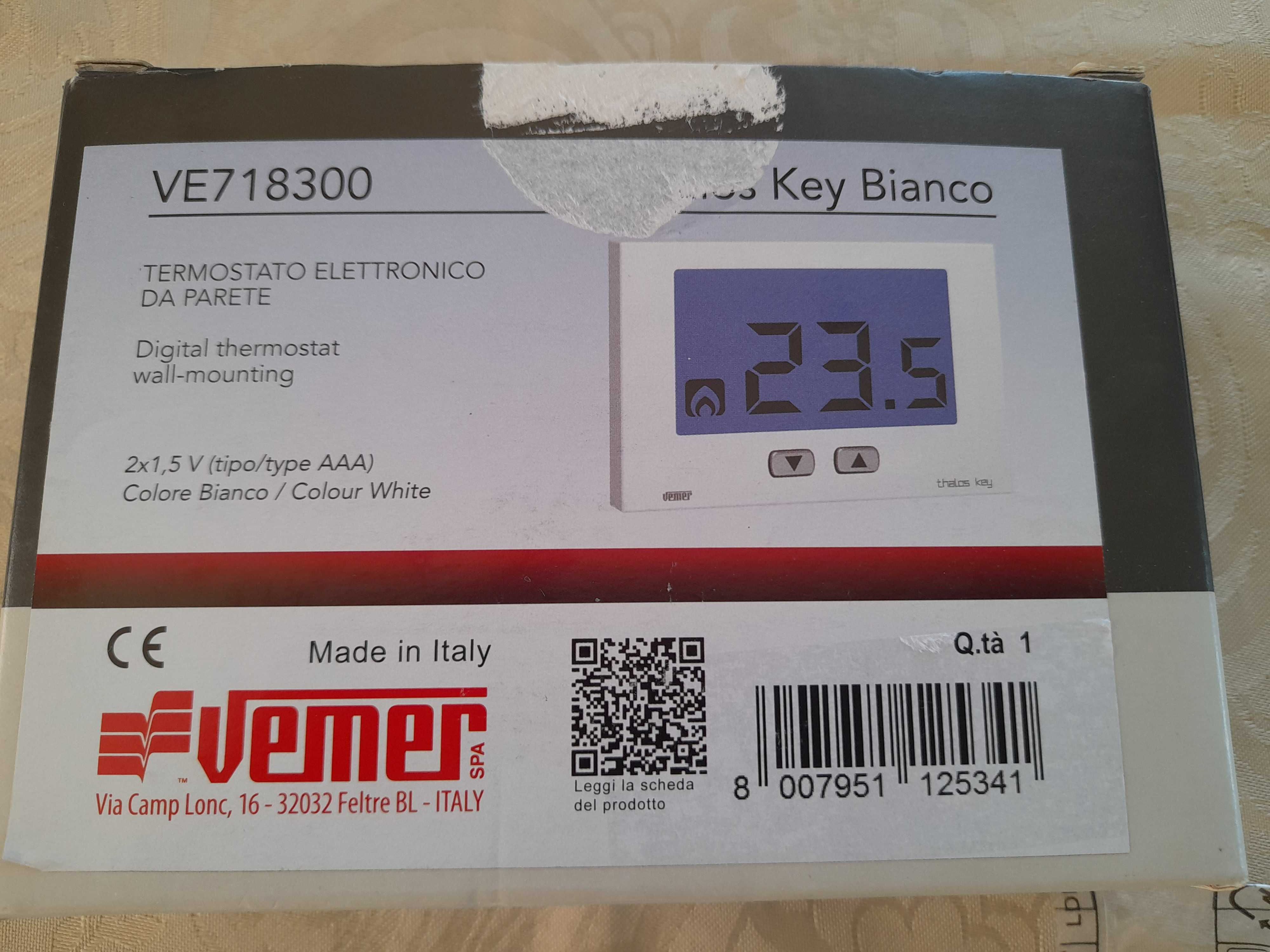 Termostat ścienny VEMER Thalos Key VE718300