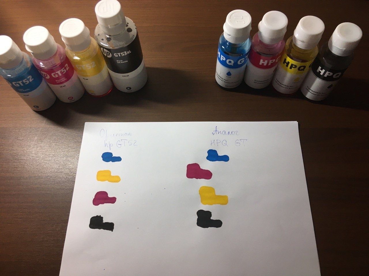 Краска, чорнило, фарба HPQ для принтера HP (31, 32, GT51, 52 чернила)