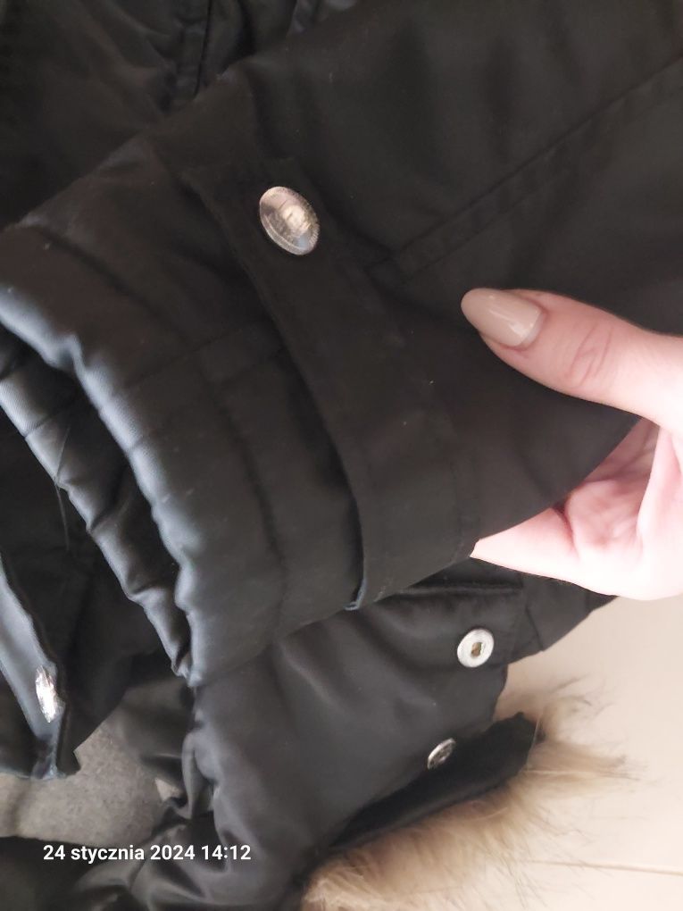 Kurtka zimowa parka czarna XS Cropp