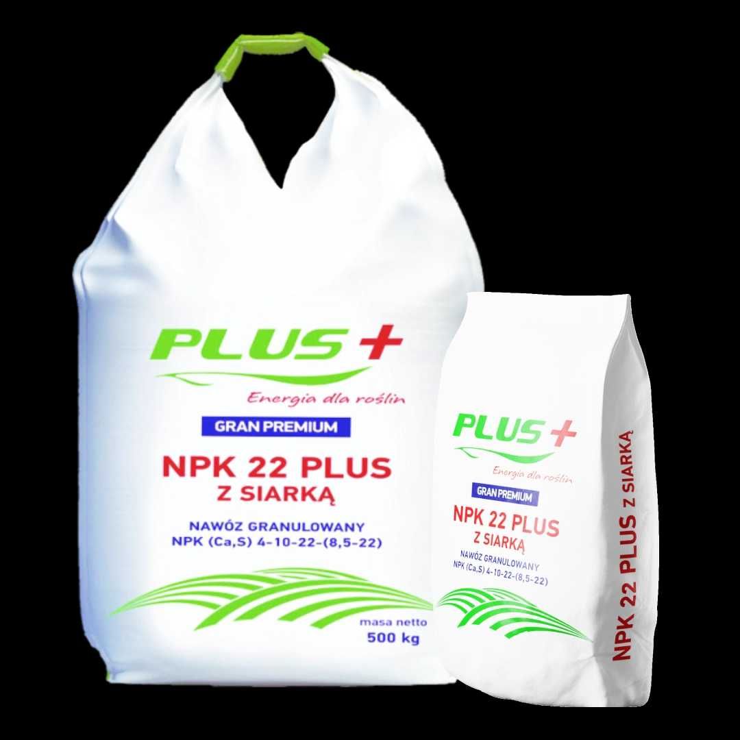 NPK PLUS 22 z wapniem i siar 4-10-22 (ca) 8,5 (s) 22 oraz PLUS 6-13-26