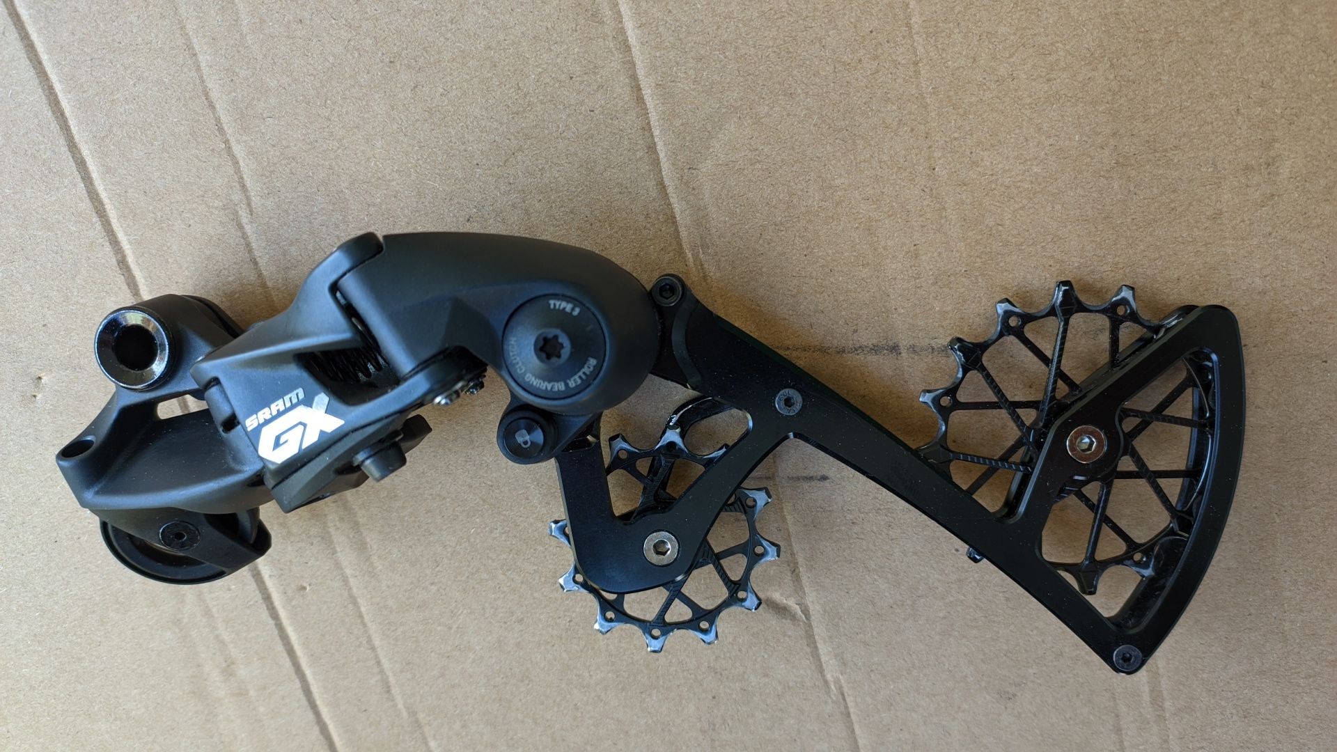 Desviador SRAM GX Eagle Lunar 12v + caixa e roldanas Garbaruk, = novo
