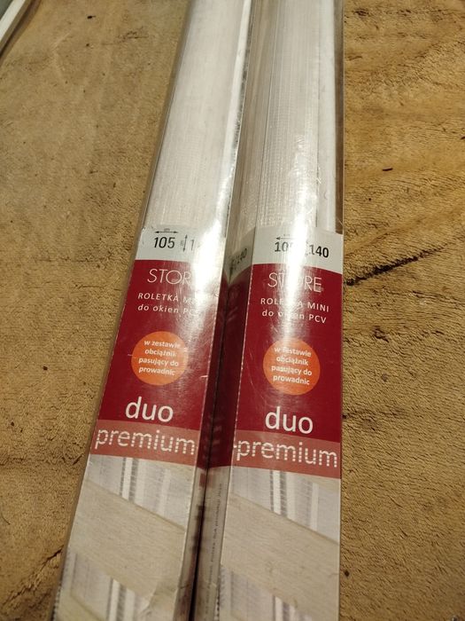 Dwe nowe rolety biale, dzień noc