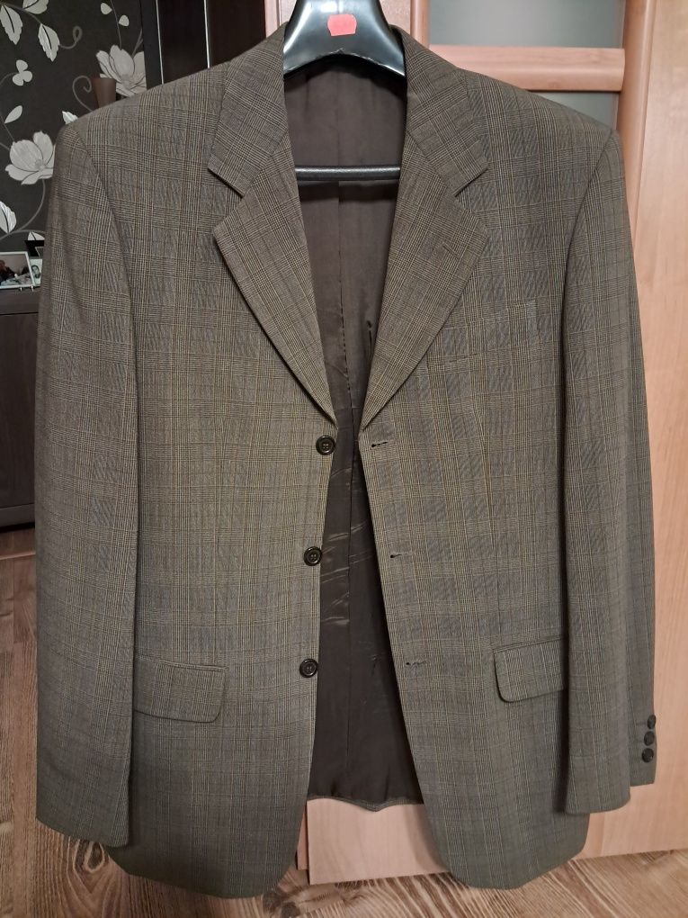 Marynarka Bytom 182 / 100 / 86 Jasny brąz Krata W kratę Męska