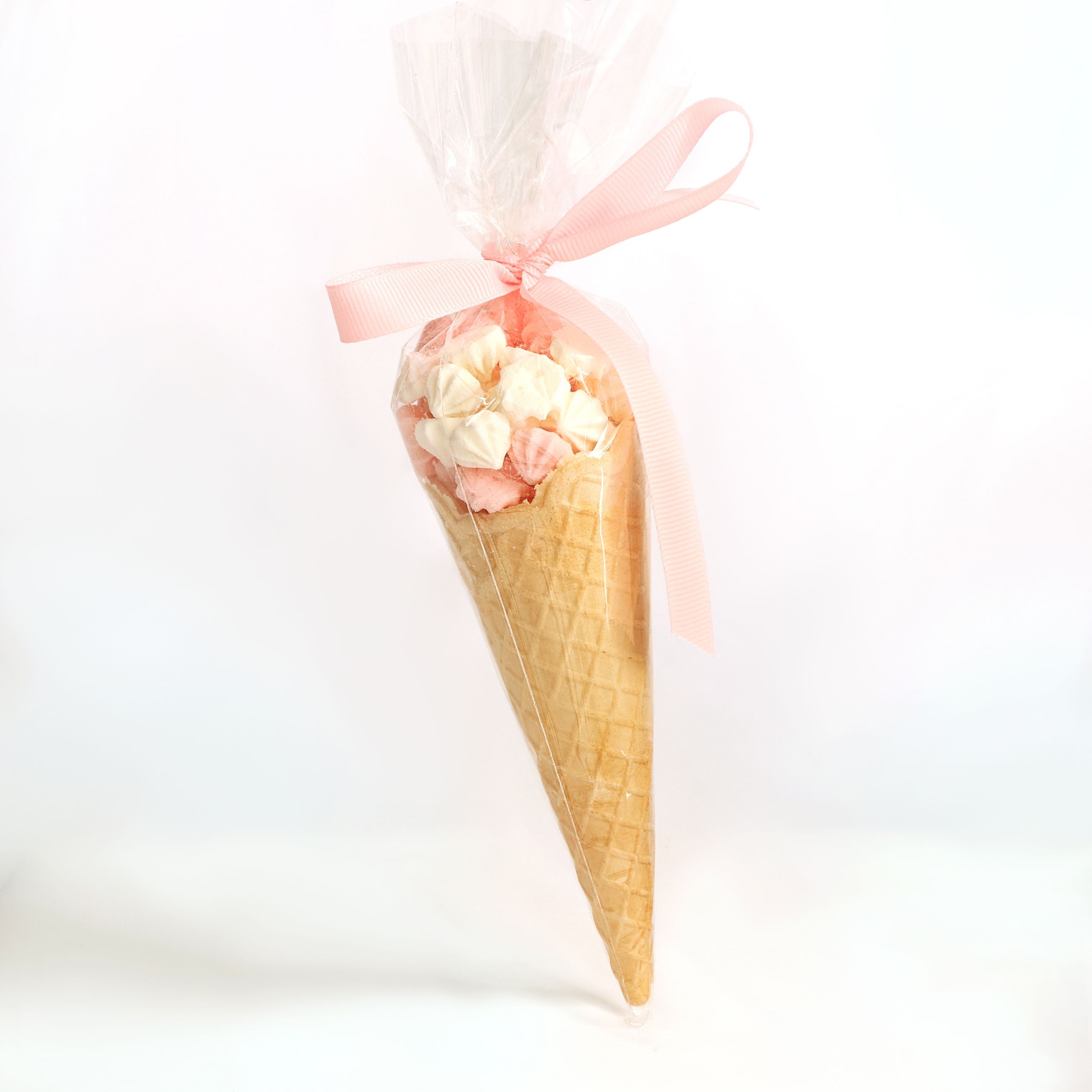Różowe Lody z Bezy w Wafelku - Słodkie Podziękowania dla Gości