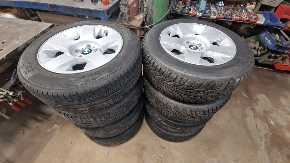 Alufelgi 5x120 do BMW z oponami zimowymi 17 cali