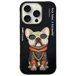 Nimmy etui iPhone 16 Pro 6.3"            czarny/black Glasses Cool Dog
