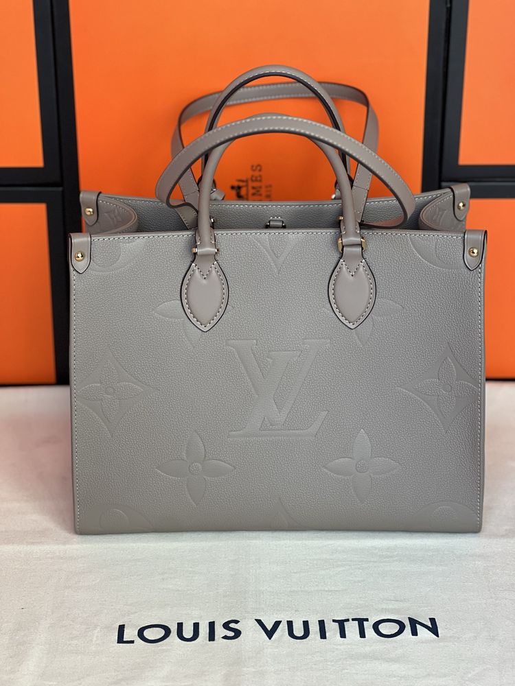 Torebka Onthego MM Louis Vuitton Beige Leather