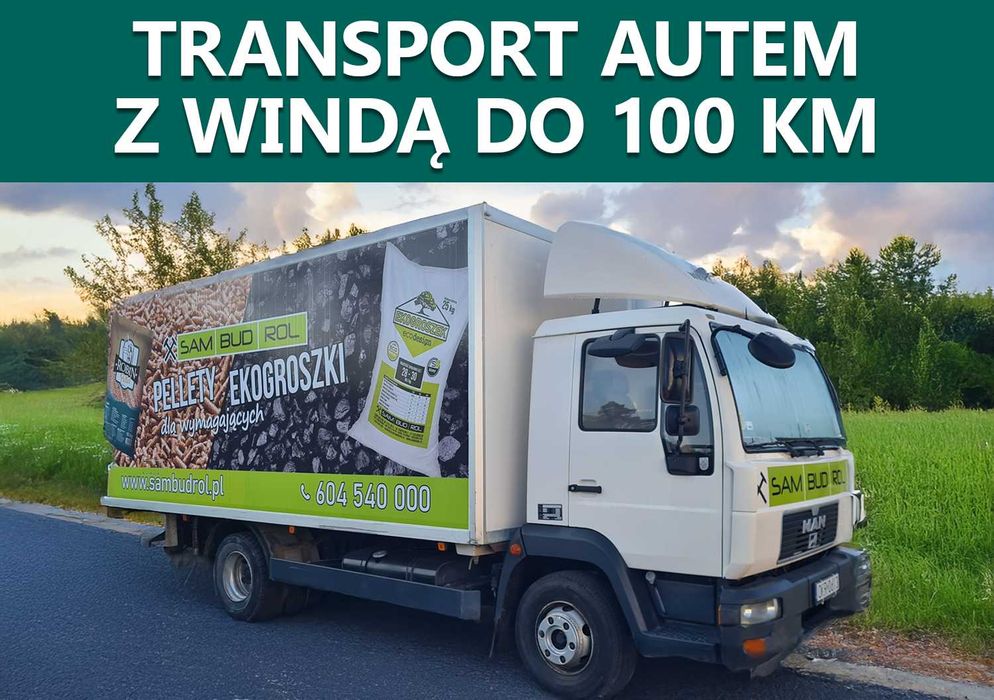 Pellet drzewny TARNOWSKIE GÓRY, certyfikat A1 ENplus, TRANSPORT