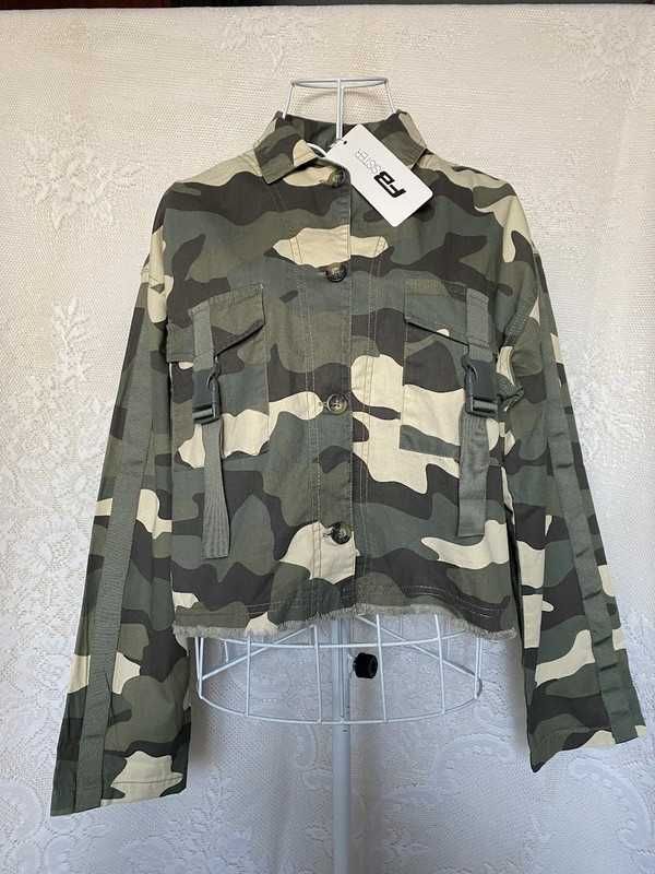 Nowa krótka kurtka moro nadruk z tyłu FB Sister S/M 36/38