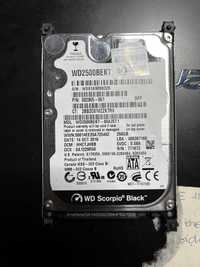 Dysk HDD 250GB 2.5 cala WD Scorpio Black WD2500BEKT-60A25T1