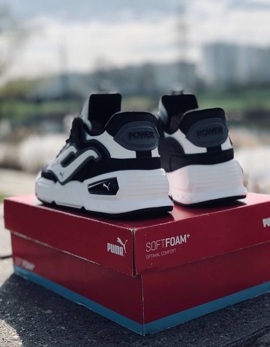 Мужские кроссовки Puma Белые кожаные кроссовки Пума Чоловічі кросівки
