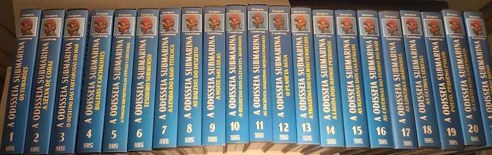 Cousteau - A Odisseia Submarina VHS 21 cassetes