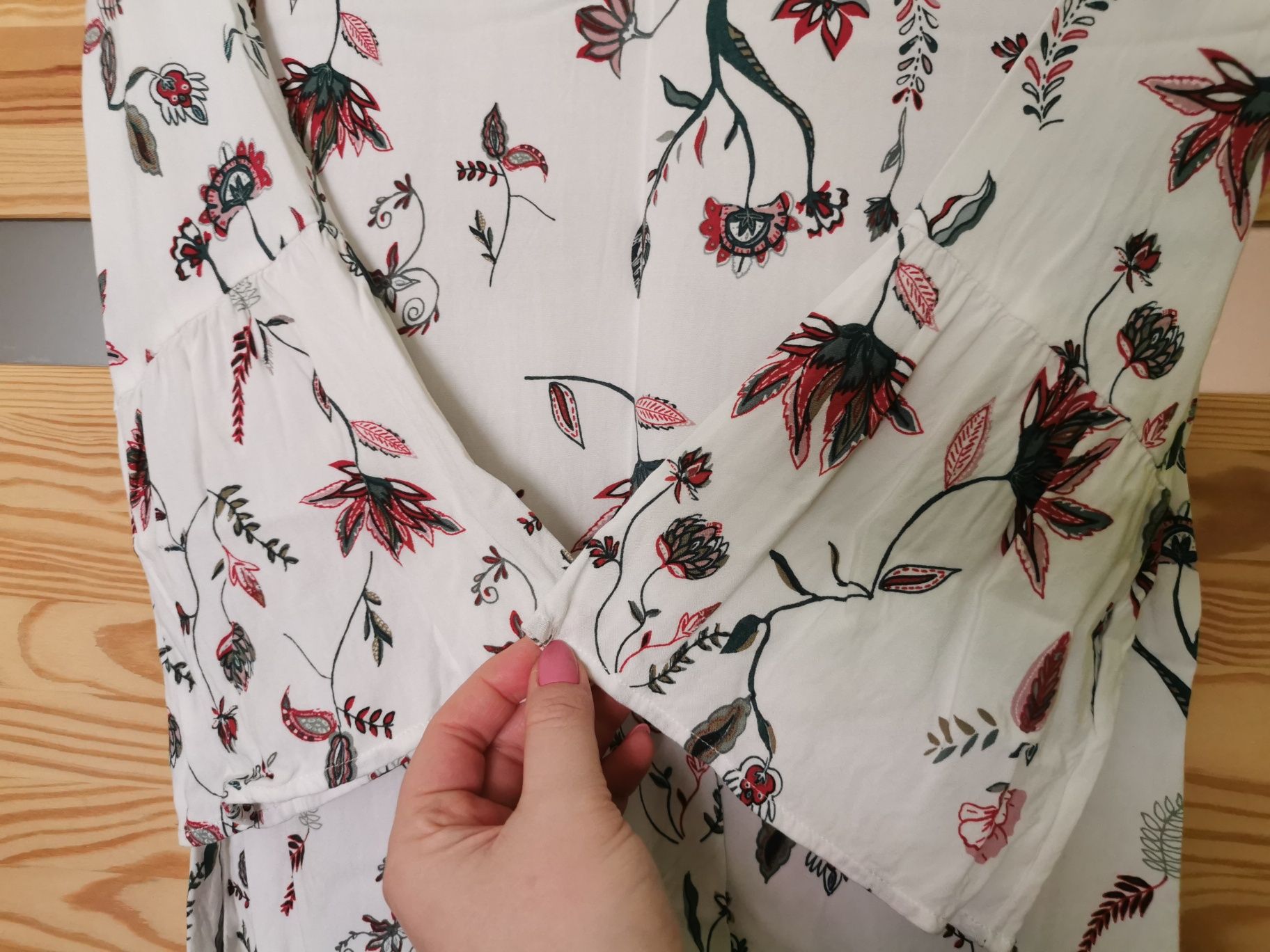 Bluzka koszulowa Montego 38 Peek Cloppenburg wiskoza kwiaty