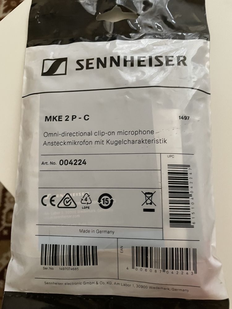 Петличный Микрофон Sennheiser MKE 2PC