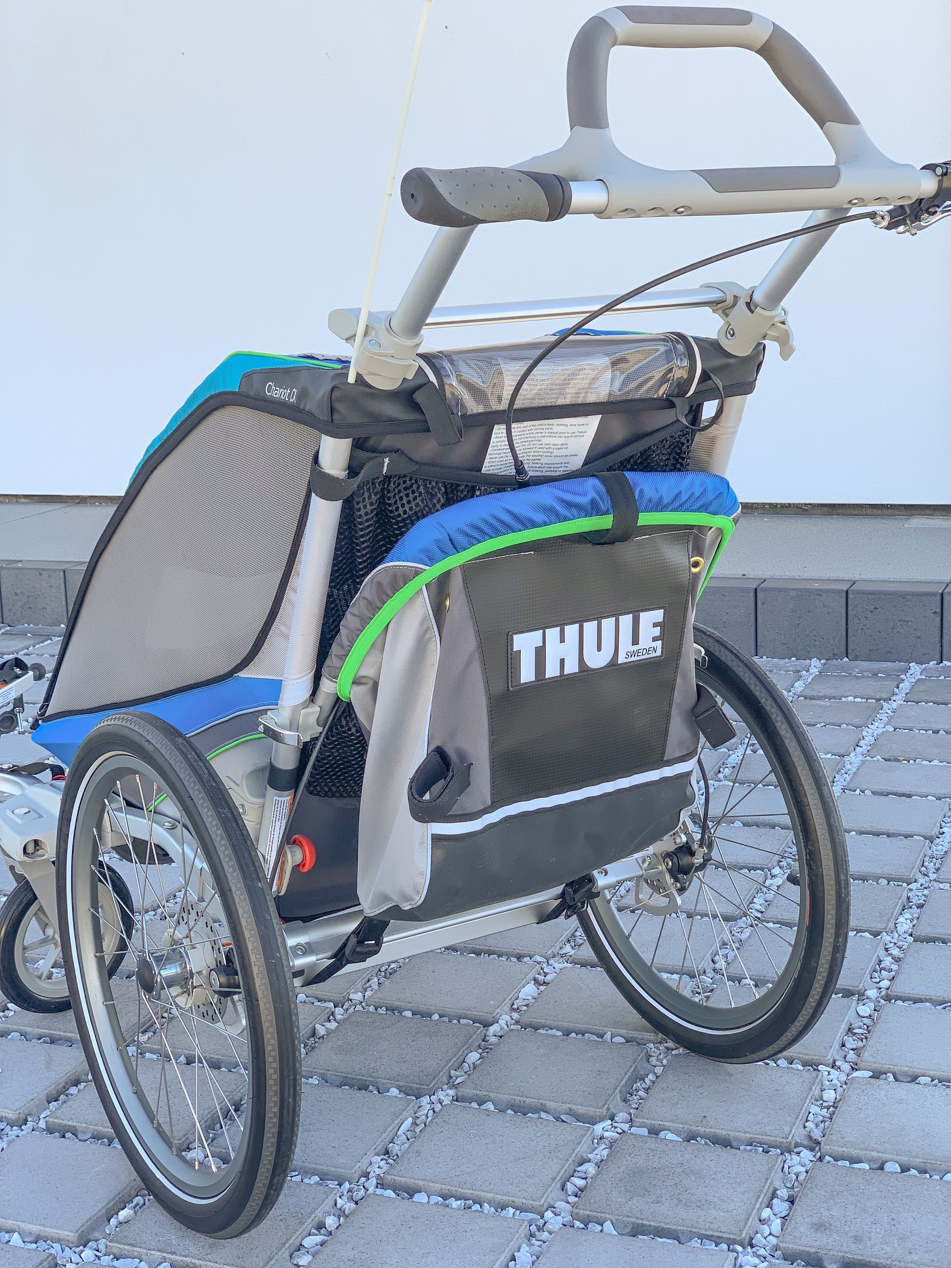 Thule Chariot CX 1 + zestawy do biegania i do roweru + hamak