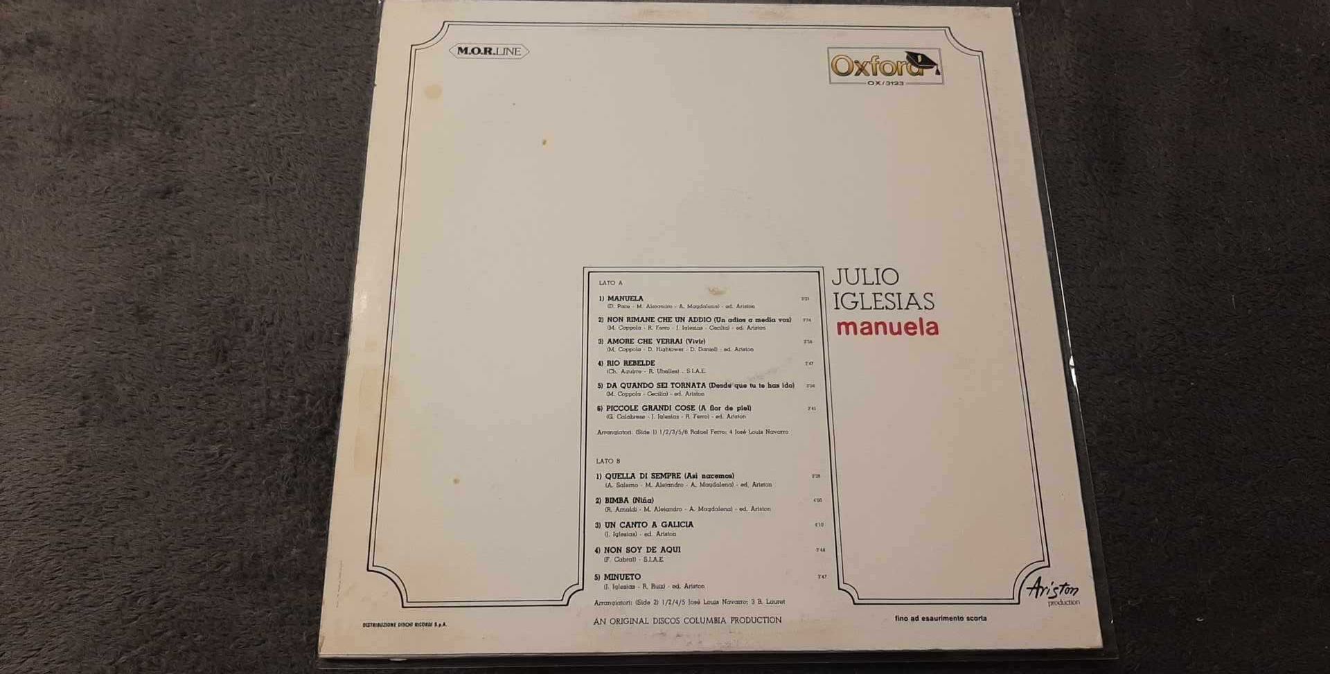 Julio Iglesias "Manuela" - płyta winylowa