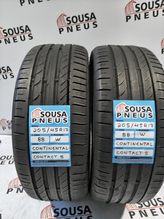 2 pneus semi novos 205-45R17 Continental - Oferta dos Portes