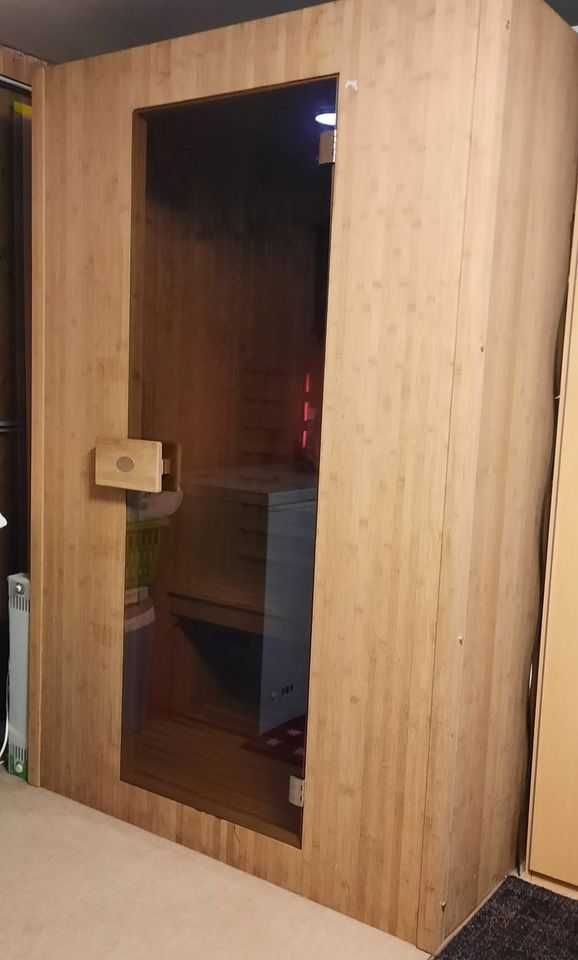 sauna infrared infrarot pełne spektrum szklane drzwi podczerwień