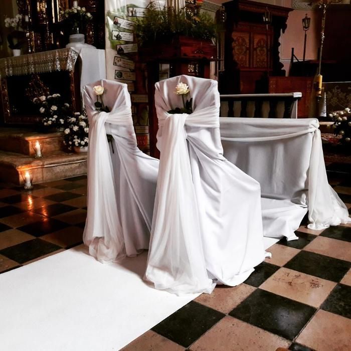 Pokrowiec uniwersalny na klęcznik - biały, matowy na ślub, do Kościoła