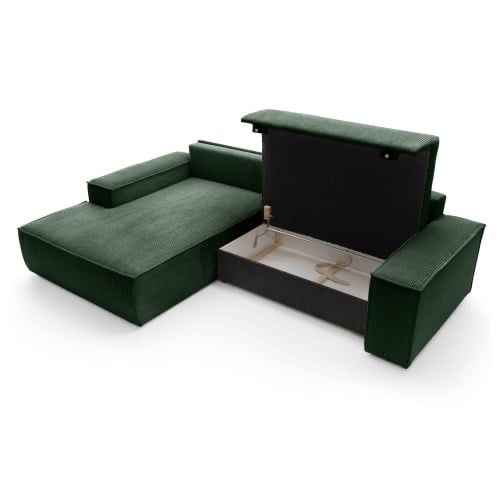 Narożnik w kolorze grafitowym Lectus z funkcja spania