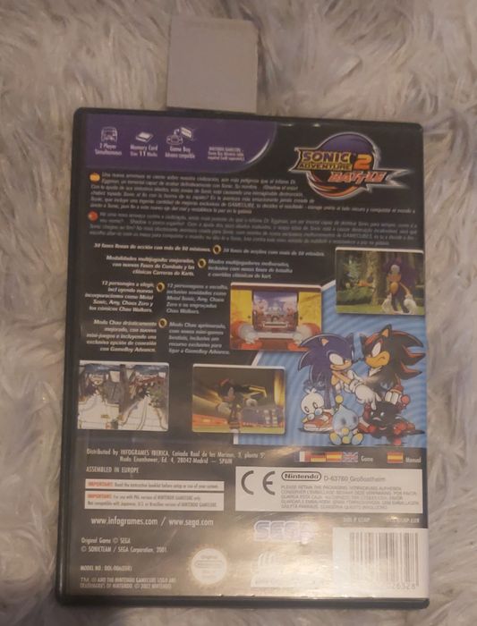 Game Cube Sonic Adventure 2+Cartão de Memória.