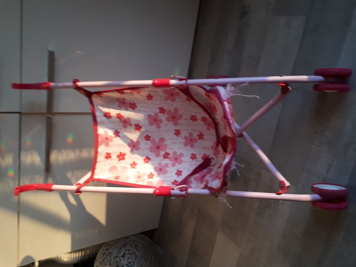 Wózek dla lalek drewniany