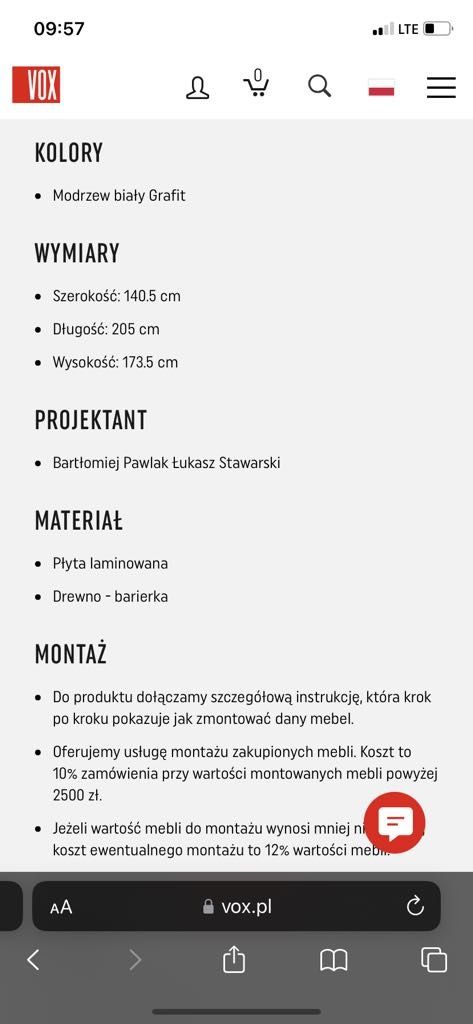 Sprzedam komplet mebli VOX