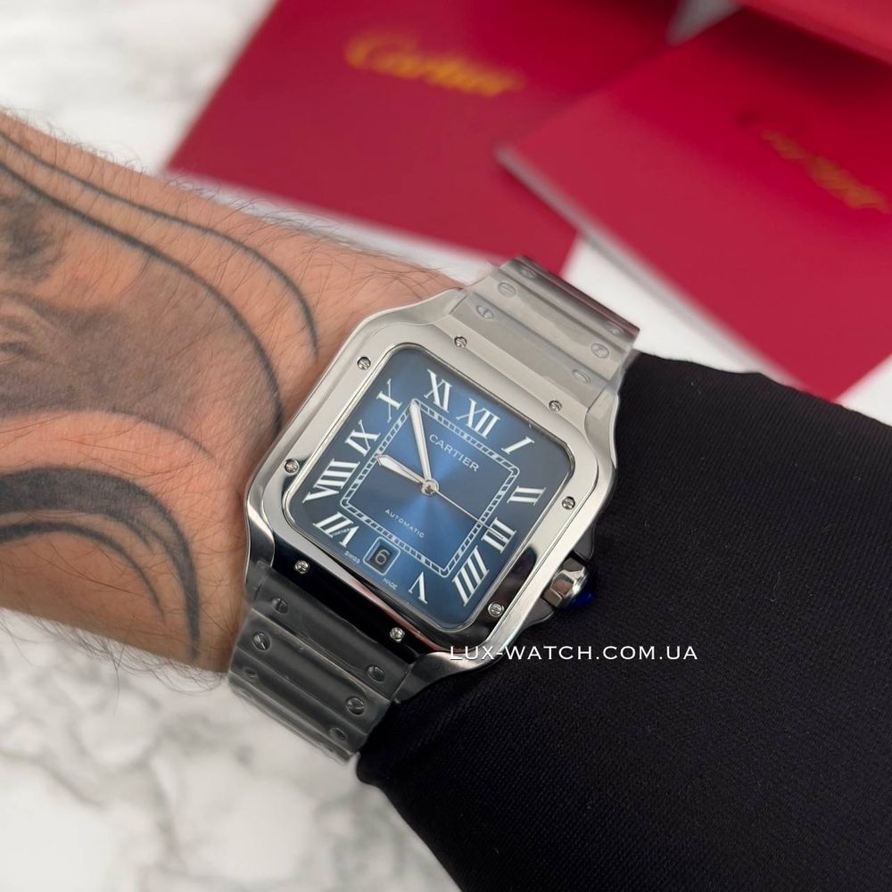 Стильные мужские часы Cartier Santos