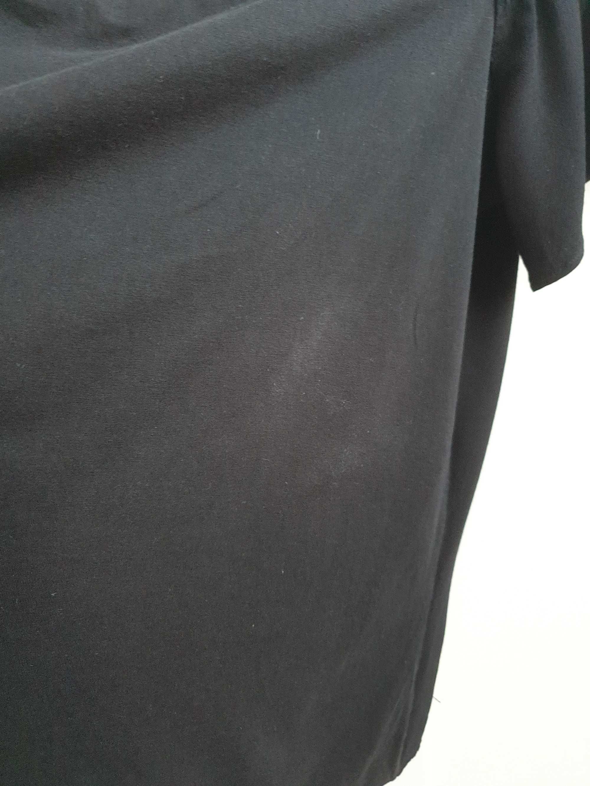 Czarna bluzka t-shirt hiszpanka Massimo Dutti lyocell 40