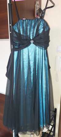 Zwiewna sukienka atłasowo-tiulowa r.36