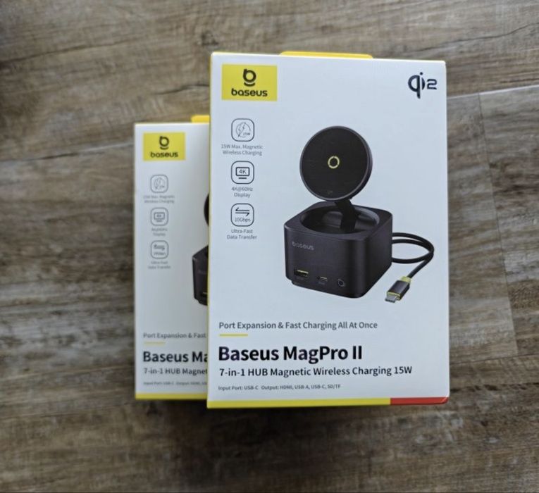 Бездротова зарядка + Hub Baseus MagPro 2 7-в-1