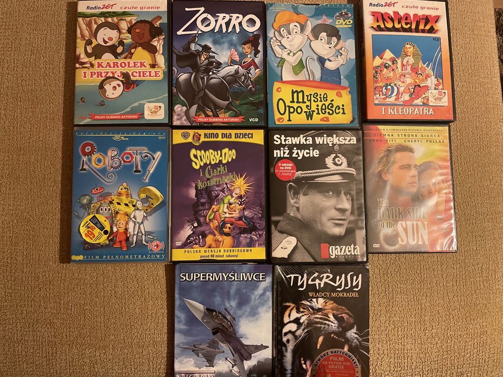DVD bajki filmy Asterix Stawka wieksza niz zycie Roboty Zorro