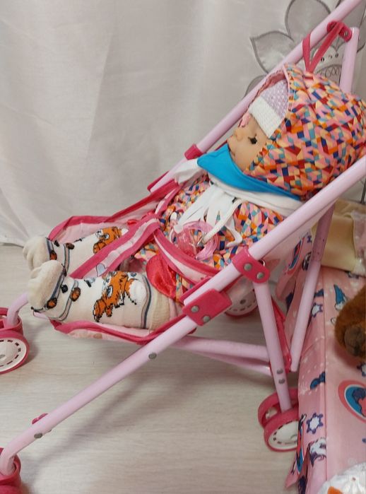 Пупс с ванной,коляска для  пупса , кроватка для пупса