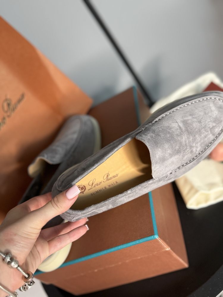 Лофери чоловічі лоро піана loro piana lp сірі лофери чоловічі 41