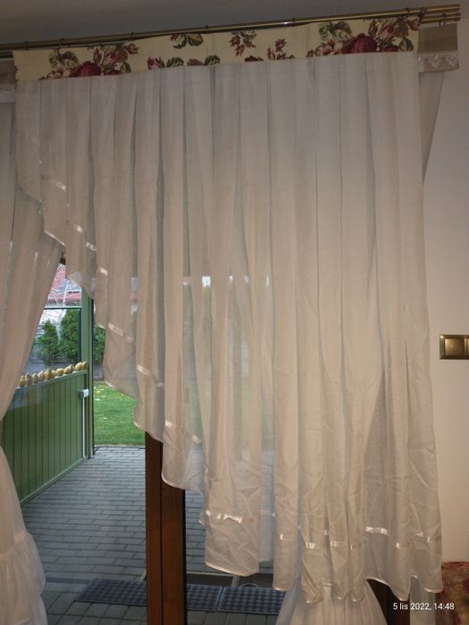 Firana, wykusz, cukierek, lambrekin, 3 elementy