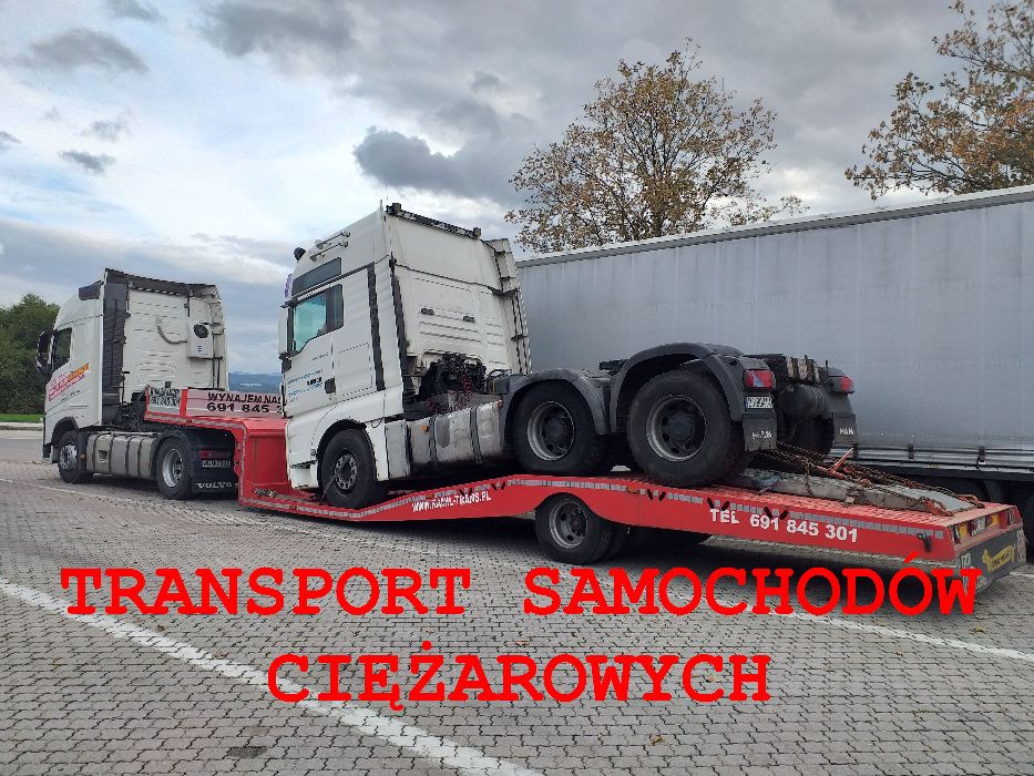 Niskopodwozie Naczepa Wynajem Lawety Transport Ciągników Siodłowych